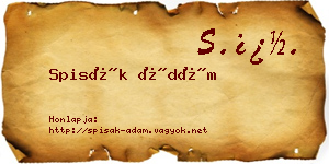 Spisák Ádám névjegykártya